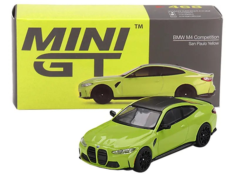 Exclusive BMW M4 Competition G82 1/64 Diecast in Sao Paulo Yellow - Limited Edition by True Scale Miniatures 2 Exclusive BMW M4 Competition G82 1/64 Diecast in Sao Paulo Yellow - Limited Edition by True Scale Miniatures - Image 2