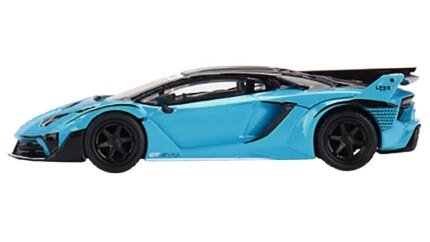Limited Edition Lamborghini Aventador GT EVO 1/64 Diecast Model - Baby Blue & Black