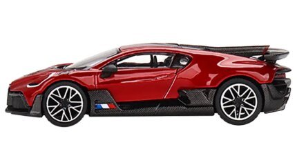 Exclusive Bugatti Divo Red Metallic 1/64 Diecast Model - Limited Edition by True Scale Miniatures
