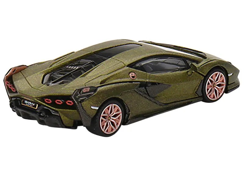Limited Edition Lamborghini Sian FKP 37 1/64 Diecast Model – Matt Green Metallic by True Scale Miniatures