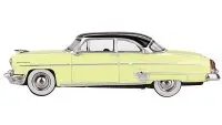 1954 Lincoln Capri Premier Yellow/Black 1/64 Diecast Model - Limited Edition 3000 by True Scale Miniatures