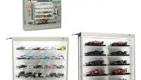 Showcase Wall Mount 5 Tier Display Case for 1/64-1/43 Scale Models - Mijo Exclusives White