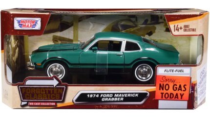 1974 Ford Maverick Grabber Green Diecast Model Car 1/24 - Forgotten Classics by Motormax