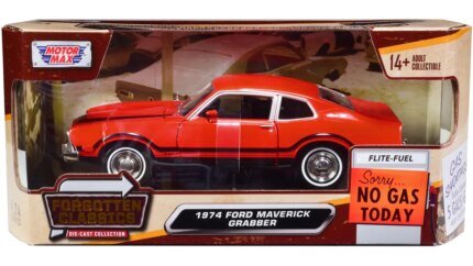 1974 Ford Maverick Grabber Orange Diecast Model - Forgotten Classics Series by Motormax
