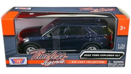 2022 Ford Explorer XLT Dark Blue Metallic Diecast Model 1/24 by Motormax - Timeless Legends Series