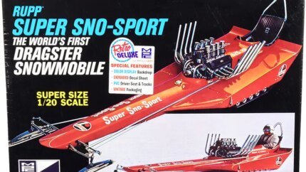 Skill 2 MPC Rupp Super Sno-Sport Snowmobile Dragster 1/20 Scale Model Kit – World’s First!