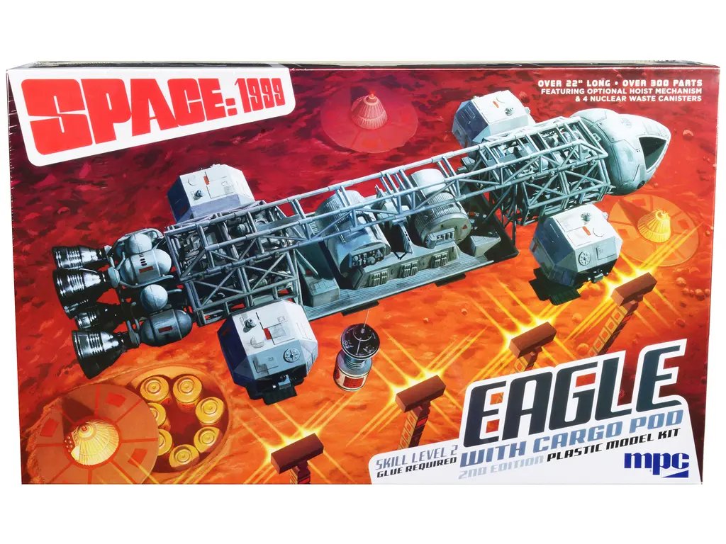 Skill 2 Model Kit: 1/48 Scale Eagle Spacecraft with Cargo Pod from Space: 1999 TV Series by MPC 2 Skill 2 Model Kit: 1/48 Scale Eagle Spacecraft with Cargo Pod from Space: 1999 TV Series by MPC - Image 2