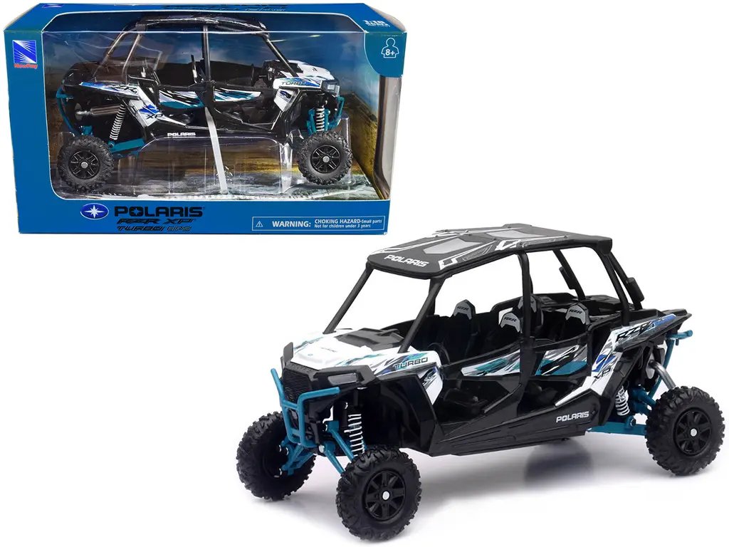Polaris RZR XP 4 Turbo EPS Sport UTV 1/18 Diecast Model – Matt White Lightning by New Ray