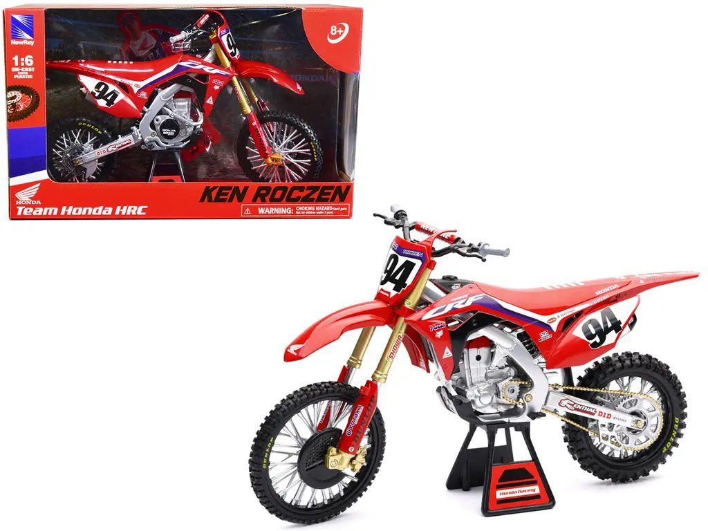 Diecast Model Cars wholesale toys dropshipper drop shipping Honda CRF 450R Dirt Bike Motorcycle 94 Ken Roczen Red Team Honda HRC 1/6 New Ray 49693 drop shipping wholesale drop ship drop shipper dropship dropshipping toys dropshipper diecast drop ship Buy Honda CRF 450R #94 Ken Roczen Red 1/6 Diecast Model - Team Honda HRC by New Ray