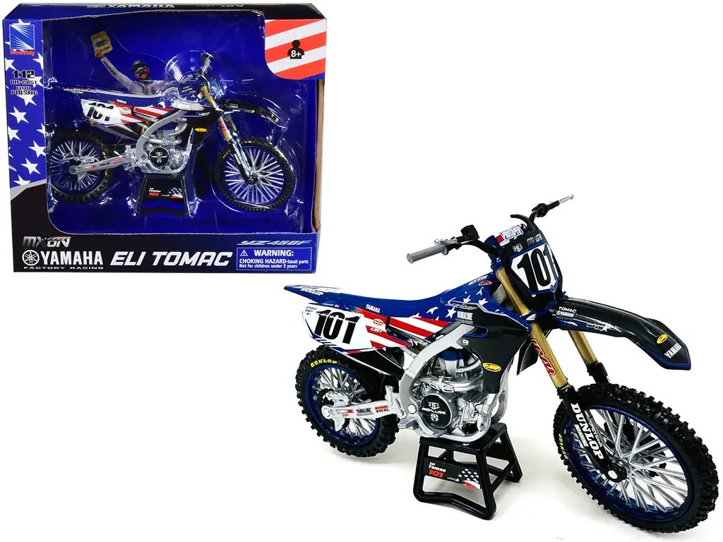 Yamaha YZ450F Eli Tomac Motocross of Nations 1/12 Model – American Flag Livery by New Ray