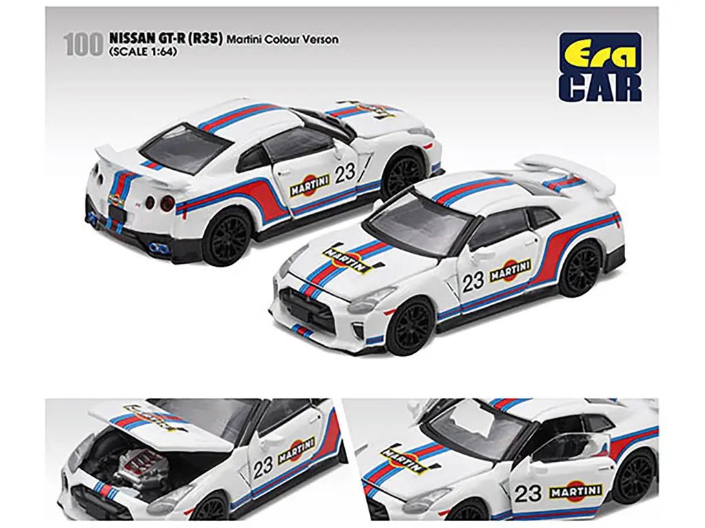 Limited Edition 1/64 Nissan GT-R R35 Martini Racing Diecast Model by Era Car