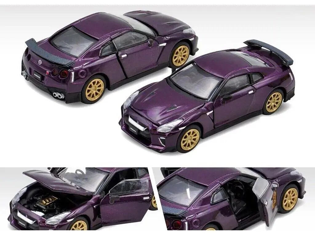 2022 Nissan GT-R R35 T-Spec RHD Midnight Purple 1/64 Diecast by Era Car