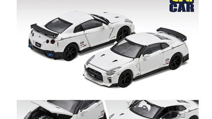 Exclusive Nissan GT-R R35 RHD White Advan Racing GT 1/64 Diecast by Era Car - Limited to 960 Worldwide