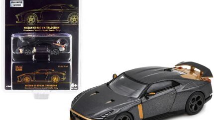 Limited Edition 1/64 Nissan GT-R50 Italdesign Diecast Model - Liquid Kinetic Gray & Gold