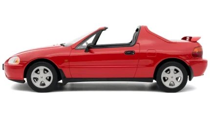Rare 1995 Honda Civic CRX VTI Del Sol Red 1/18 Model by Otto Mobile - Limited Edition Collectible