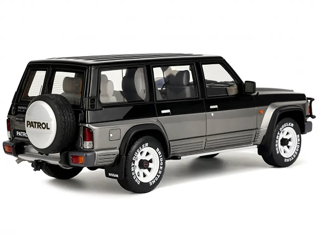 Limited Edition 1992 Nissan Patrol GR Y60 1/18 Model Car by Otto Mobile – Black & Graphite Gray
