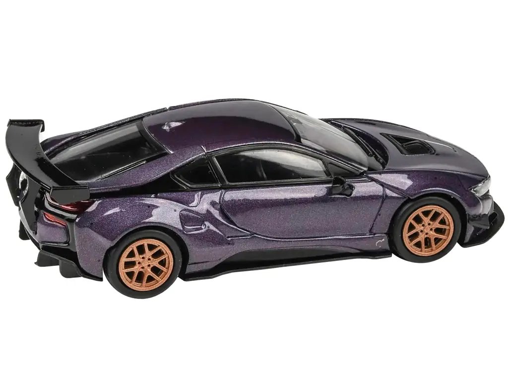 Stunning BMW i8 Liberty Walk Twilight Purple Metallic 1/64 Diecast by Paragon Models