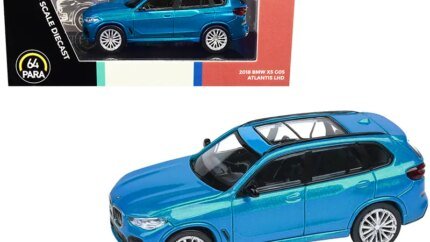 2018 BMW X5 G05 Atlantis Blue Metallic 1/64 Diecast Model with Sunroof by Paragon Models