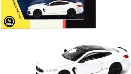 BMW M8 Coupe Alpine White 1/64 Diecast Model by Paragon - Collectible Car