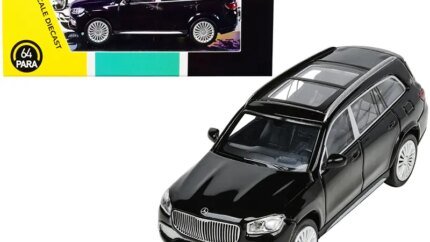 Luxury Mercedes-Maybach GLS 600 Black 1/64 Diecast Model with Sunroof by Paragon