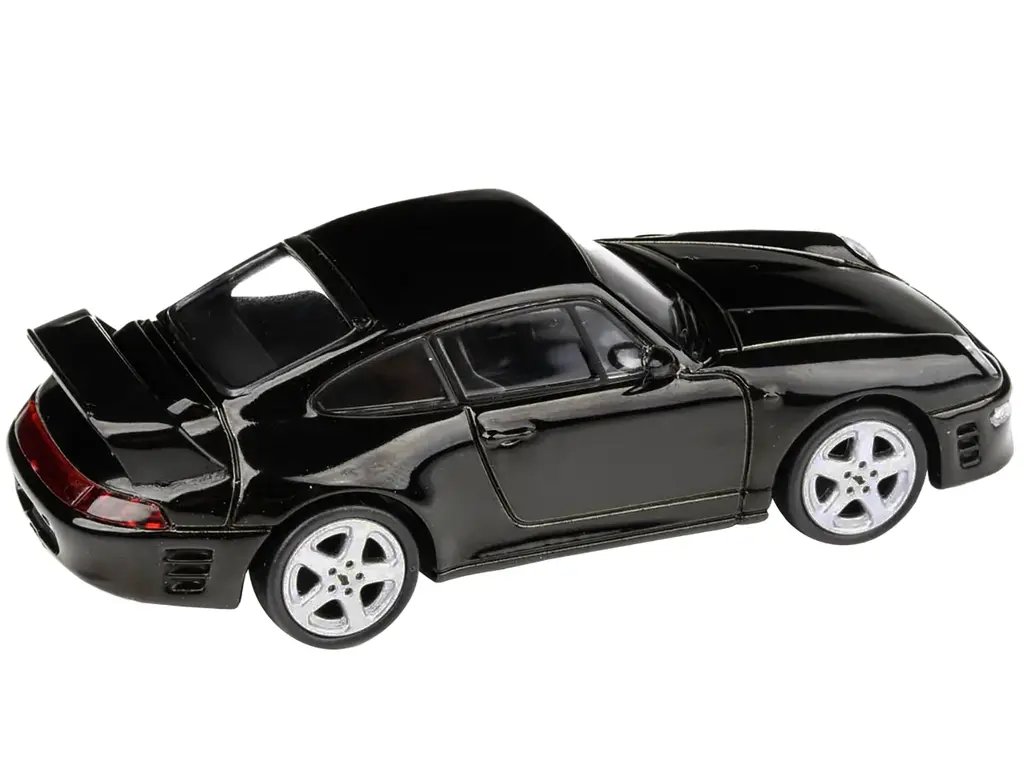 1995 RUF CTR2 Black 1/64 Diecast Model Car by Paragon – Collectible Miniature