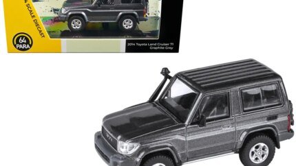 2014 Toyota Land Cruiser 71 SWB Graphite Gray 1/64 Diecast by Paragon Models
