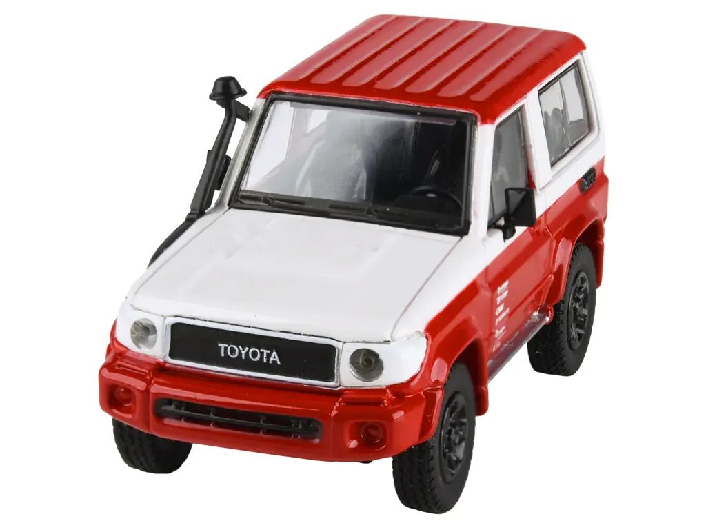 Diecast Model Cars wholesale toys dropshipper drop shipping 2014 Toyota Land Cruiser 71 SWB Short Wheel Base Red and White 2023 Auto Salon 1/64 Paragon Models PA-55563 drop shipping wholesale drop ship drop shipper dropship dropshipping toys dropship 2014 Toyota Land Cruiser 71 SWB Red/White 1/64 Diecast Model - 2023 Auto Salon by Paragon Models