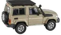 2014 Toyota Land Cruiser 71 SWB Sandy Taupe Brown 1/64 Diecast Model by Paragon Models