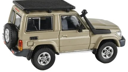 2014 Toyota Land Cruiser 71 SWB Sandy Taupe Brown 1/64 Diecast Model by Paragon Models