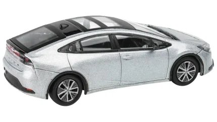 2023 Toyota Prius Cutting Edge Silver Metallic 1/64 Diecast Model Car with Sun Roof by Paragon Models