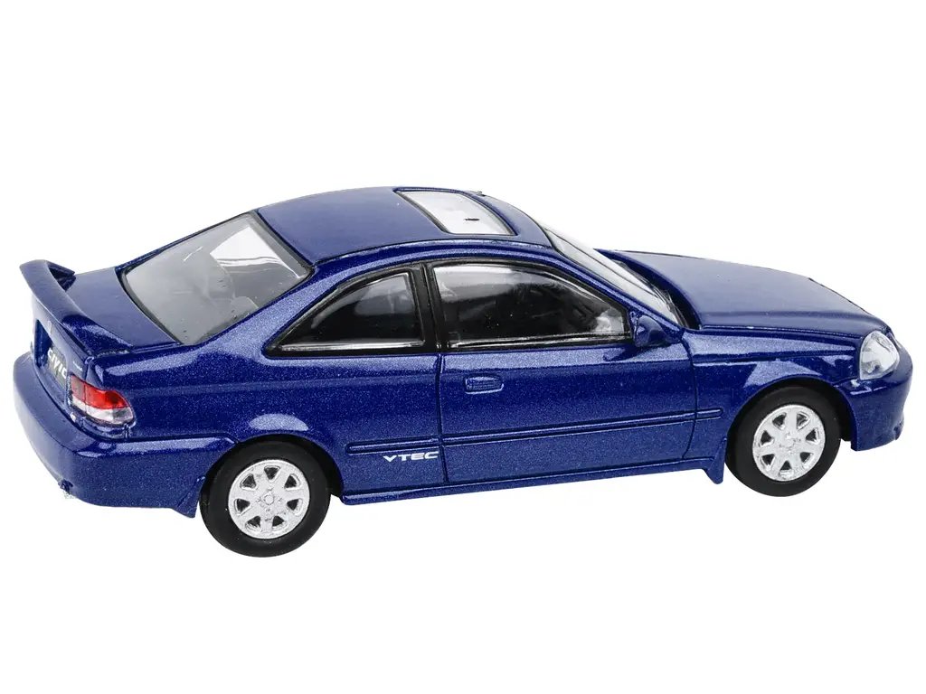 1999 Honda Civic Si Electron Blue Metallic 1/64 Diecast Model Car with Sun Roof by Paragon Models