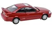 1999 Honda Civic Si Milano Red 1/64 Diecast Model Car with Sun Roof by Paragon Models