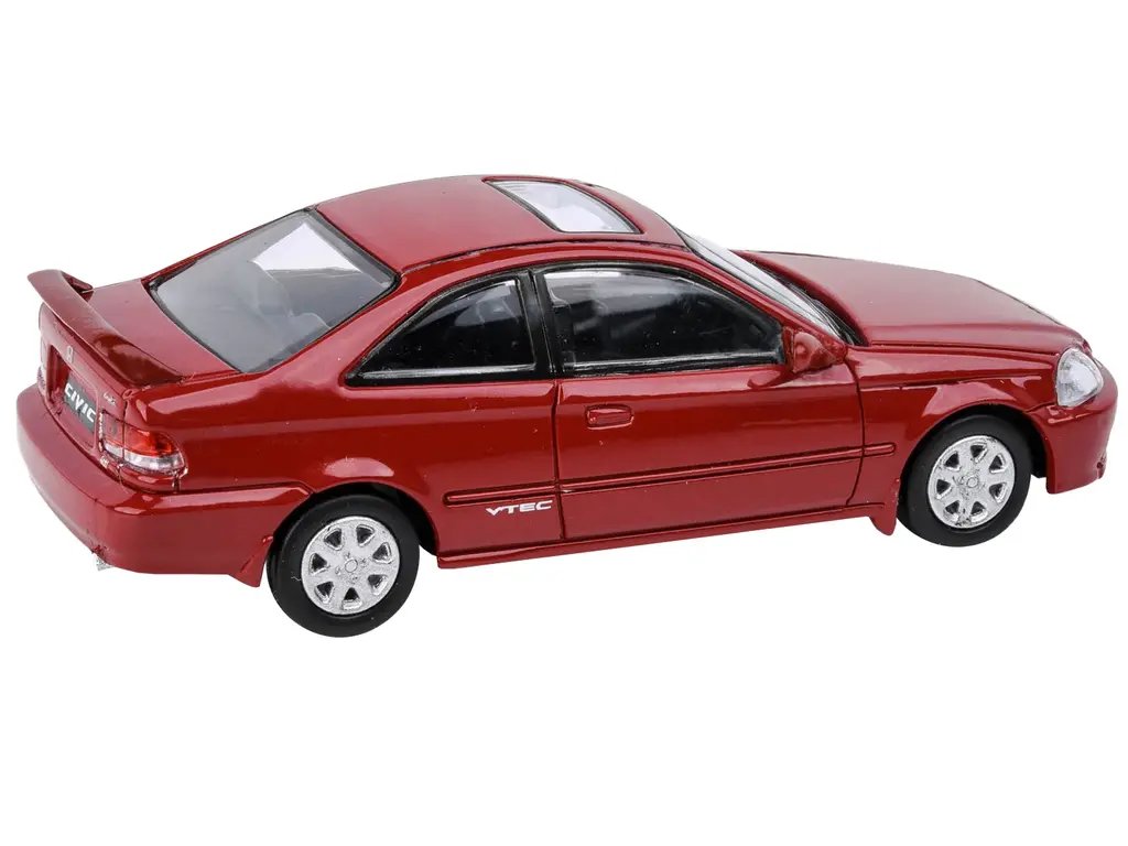 1999 Honda Civic Si Milano Red 1/64 Diecast Model Car with Sun Roof by Paragon Models