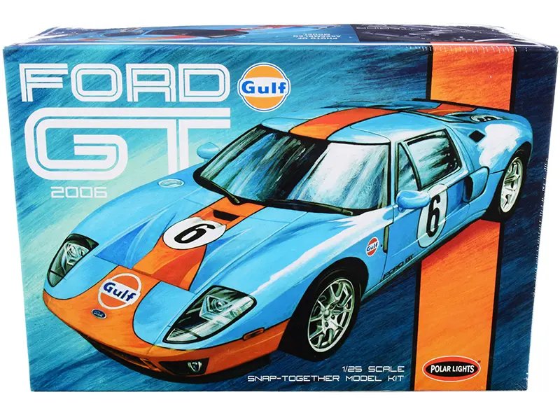 Build Your Own 2006 Ford GT Gulf Oil 1/25 Scale Model Kit by Polar Lights