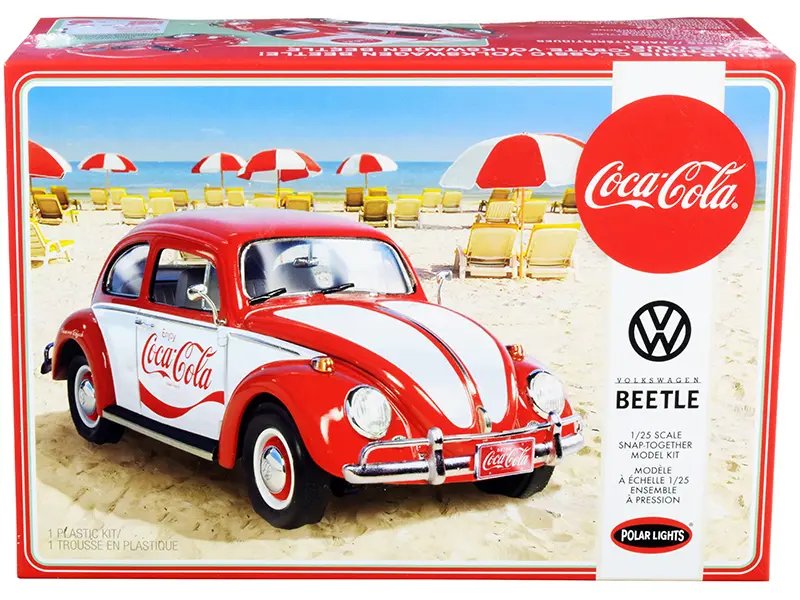 Build Your Own Coca-Cola Volkswagen Beetle: 1/25 Scale Model Kit by Polar Lights