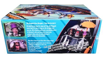 1966 Batmobile Model Kit: Bad Guy Getaway Edition with Penguin & Catwoman Figures - 1/25 Scale by Polar Lights