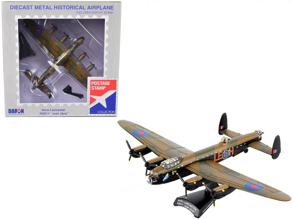 Avro Lancaster NX611 Bomber Aircraft "Just Jane - Royal Air Force" 1/150 Diecast Model Airplane by Postage Stamp 4 Avro Lancaster NX611 Bomber Aircraft "Just Jane - Royal Air Force" 1/150 Diecast Model Airplane by Postage Stamp - Image 4