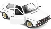 1983 Volkswagen Golf L Custom White with Gold Wheels 1/18 Diecast Model Car by Solido