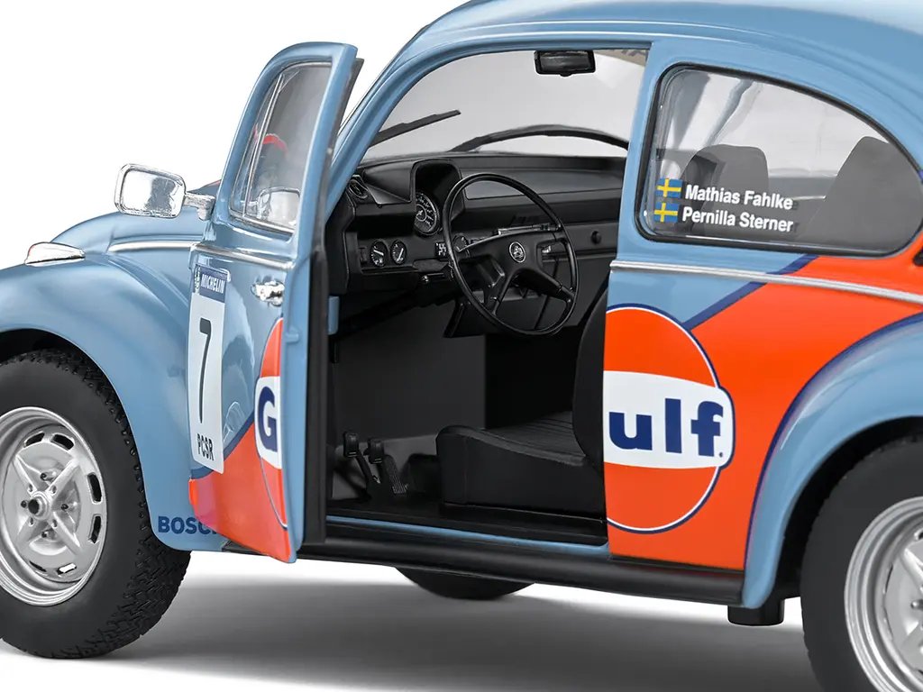 Volkswagen Beetle 1303 #7 Gulf Oil Rally 2019 Diecast Model 1/18 by Solido 2 Volkswagen Beetle 1303 #7 Gulf Oil Rally 2019 Diecast Model 1/18 by Solido - Image 2