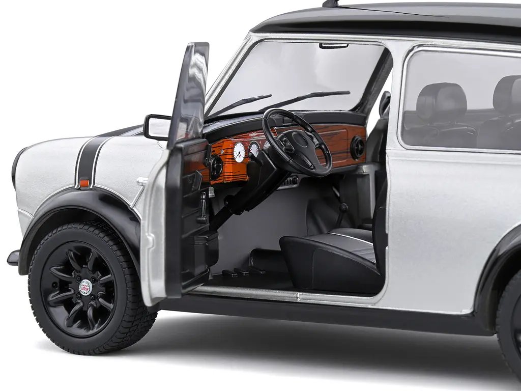 1998 Mini Cooper Sport Silver Metallic 1/18 Diecast Model by Solido – Collectible Classic Car 4 1998 Mini Cooper Sport Silver Metallic 1/18 Diecast Model by Solido – Collectible Classic Car - Image 4