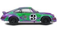 1973 Porsche 911 RSR #3 Purple Hippy Tribute 1/18 Diecast Model by Solido - Competition Series