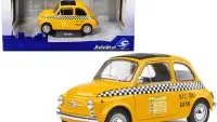 1965 Fiat 500 L "NYC Taxi" New York City Yellow 1/18 Diecast Model Car by Solido