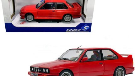 1986 BMW E30 M3 Red 1/18 Diecast Model Car by Solido - Collector's Dream