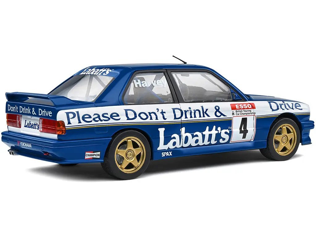 BMW E30 M3 #4 Tim Harvey 1991 BTCC Labatt’s Diecast Model 1/18 by Solido