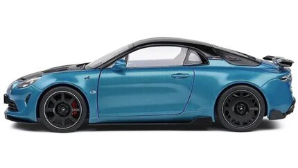 2023 Alpine A100 Radicale Blue Metallic 1/18 Diecast Model with Carbon Hood by Solido