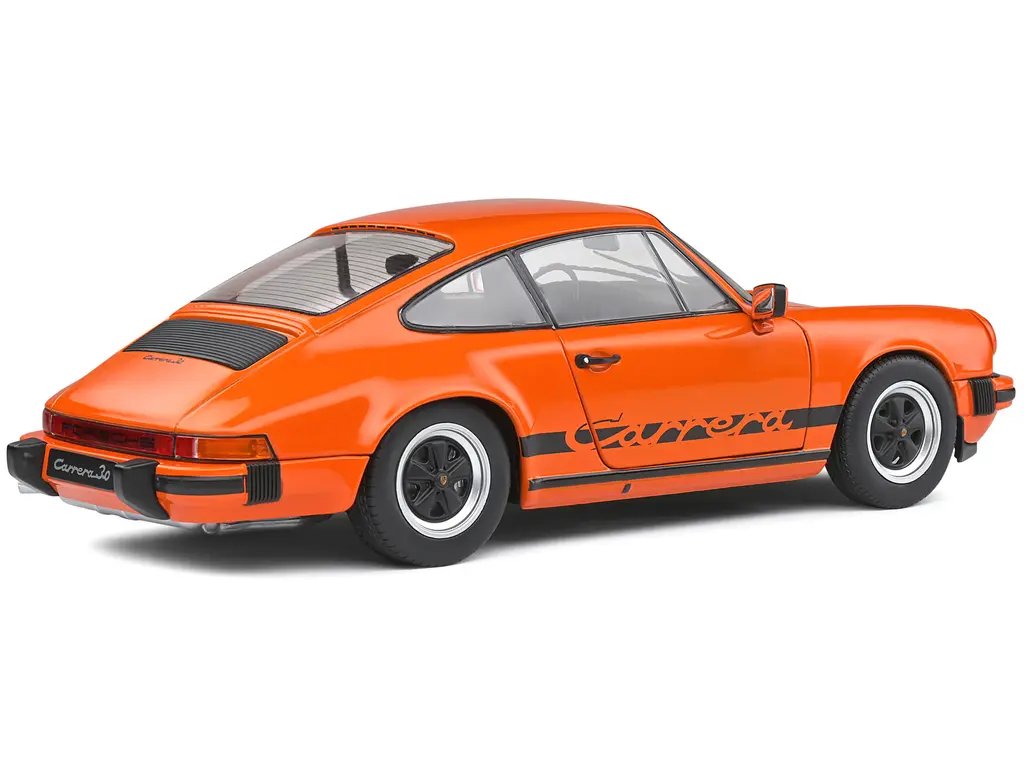 1977 Porsche 911 (930) Carrera 1/18 Diecast Model by Solido – Iconic Orange with Black Stripes