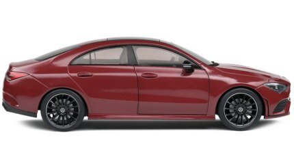 2019 Mercedes-Benz CLA C118 Coupe 1/18 Diecast Model in Patagonie Red by Solido with Sunroof