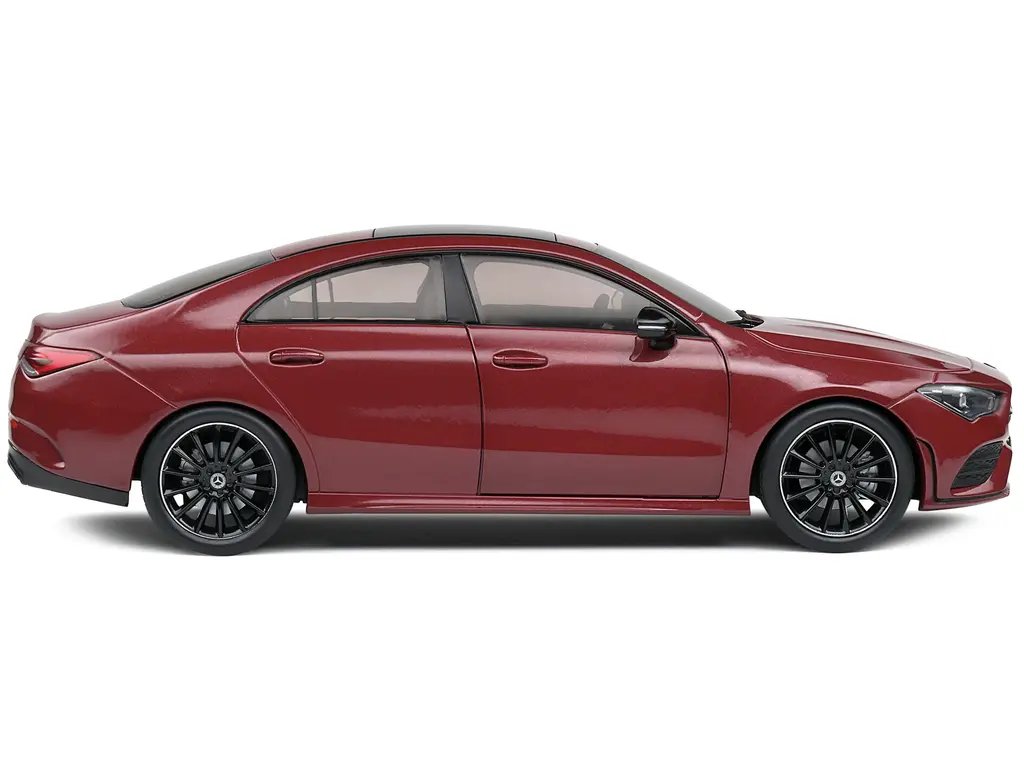 2019 Mercedes-Benz CLA C118 Coupe 1/18 Diecast Model in Patagonie Red by Solido with Sunroof