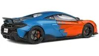 2019 McLaren 600LT F1 Tribute 1/18 Diecast Model by Solido - Blue Metallic & Orange
