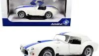 Authentic Shelby Cobra 427 S/C 1/18 Diecast Model - Wimbledon White & Blue by Solido